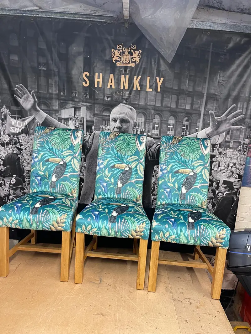 Contract dining chairs, matched batch